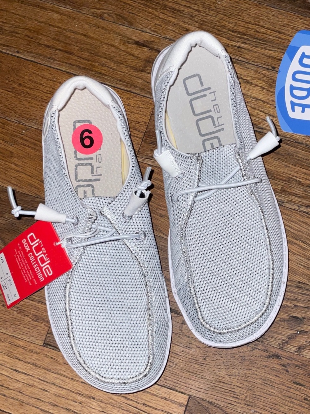 Hey Dude Lightweight Slip-On Shoes in Light Gray women’s